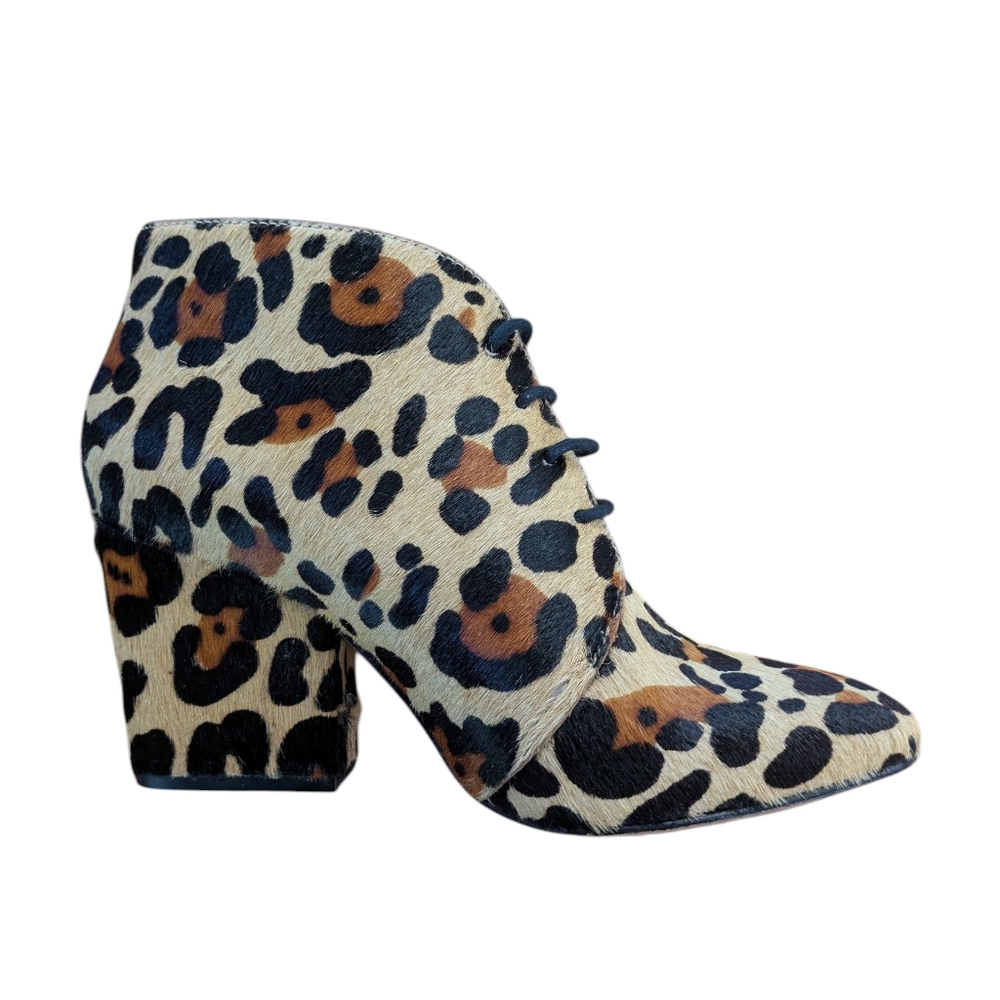 Kate Spade Leopard Print Calf Fur Ankle Bootie Size 6.5 - Picture 7 of 13